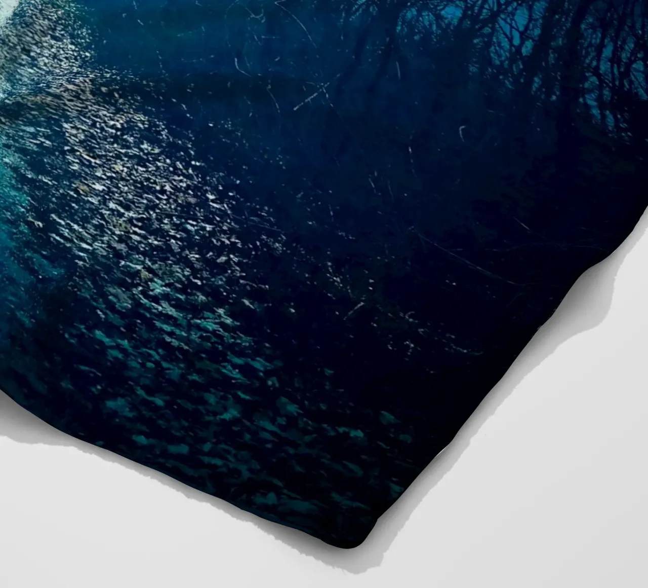 moonlight in the forest way fleece blanket by space words