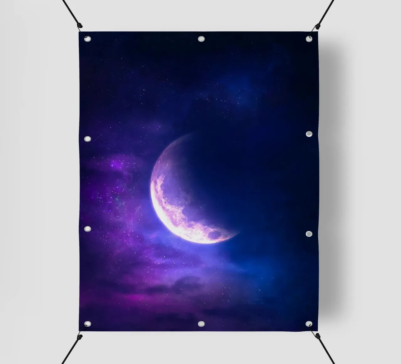 surface planétaire de la lune bâche pvc de space words
