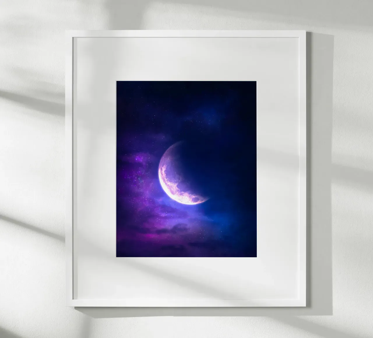 superficie planetaria della luna poster con telaio in alluminio da space words