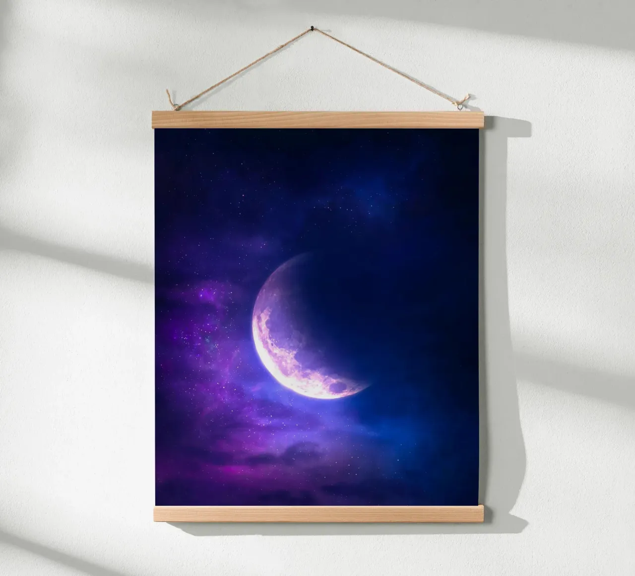 superficie planetaria della luna poster con telaio in alluminio da space words