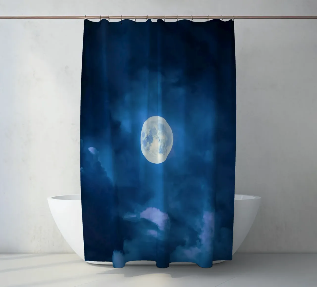 moon lunar surface shower curtain by space words