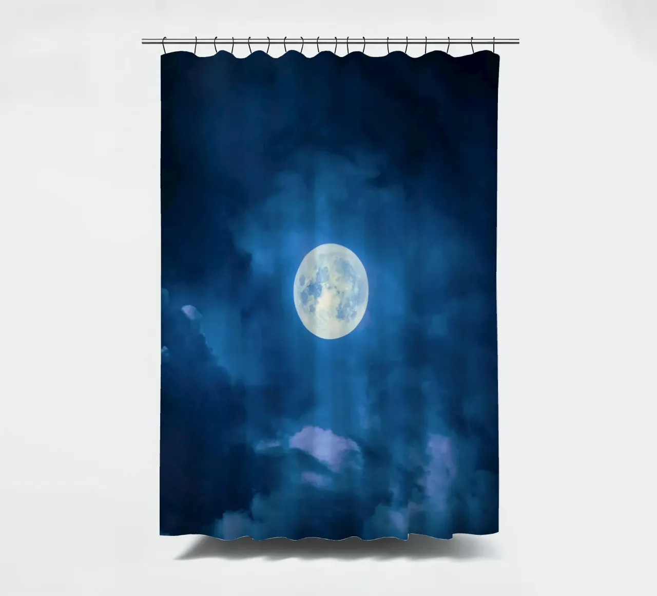 moon lunar surface shower curtain by space words