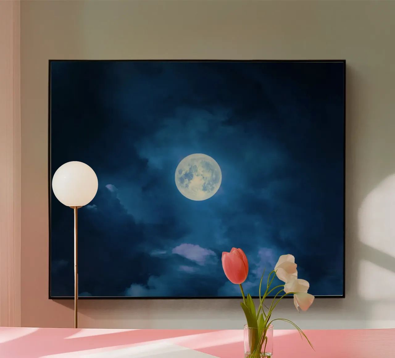 Mond Mondoberfläche Acryl-Glas von space words