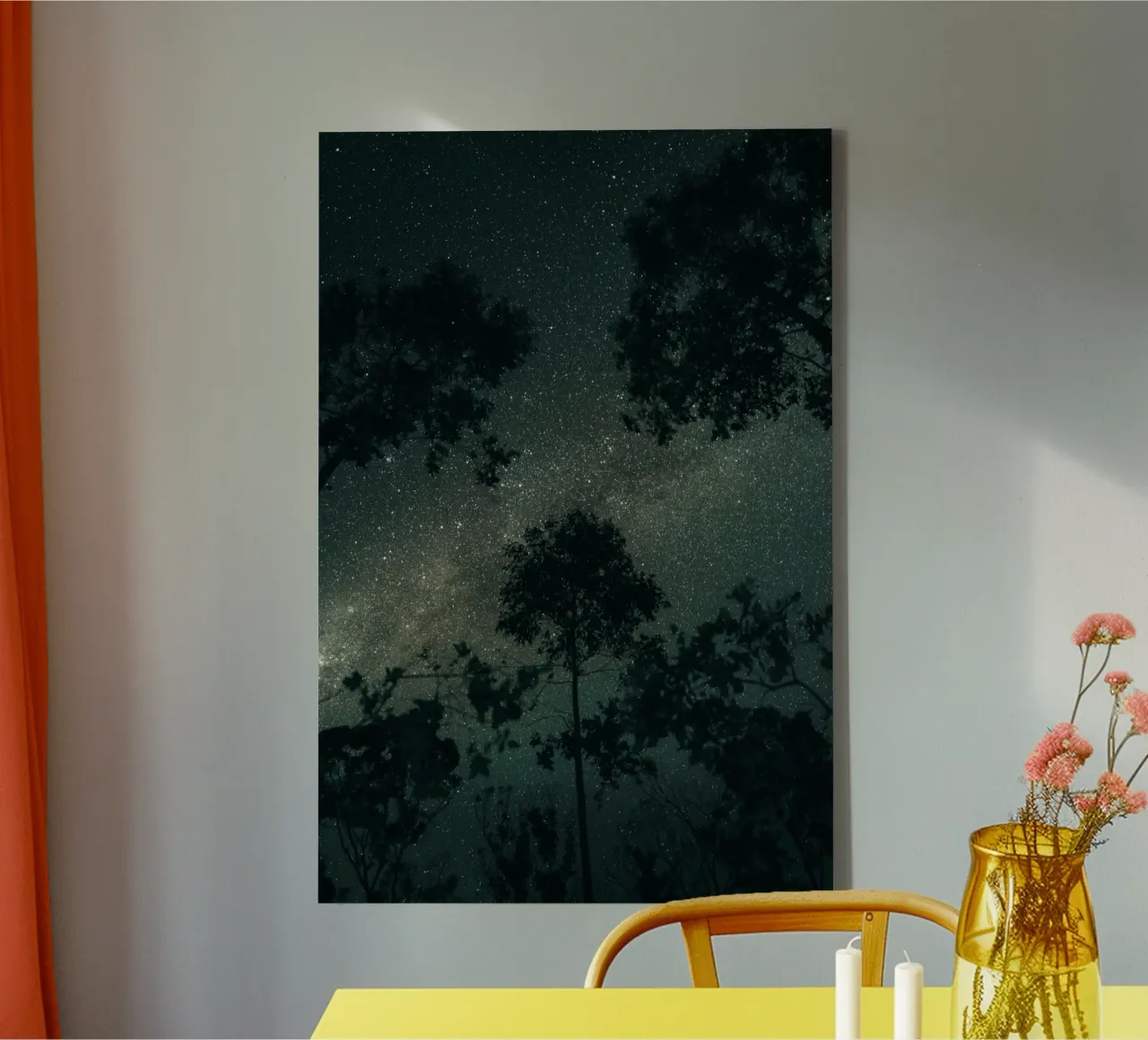 darkness through the trees canvas by space words