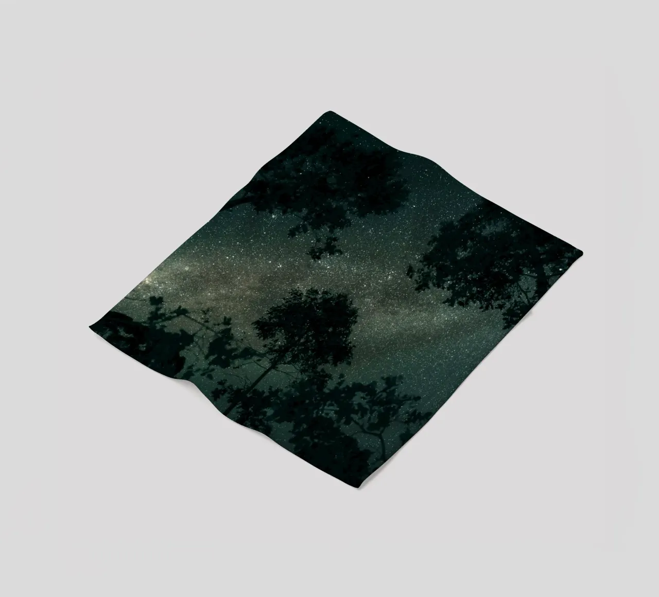 darkness through the trees fleece blanket by space words