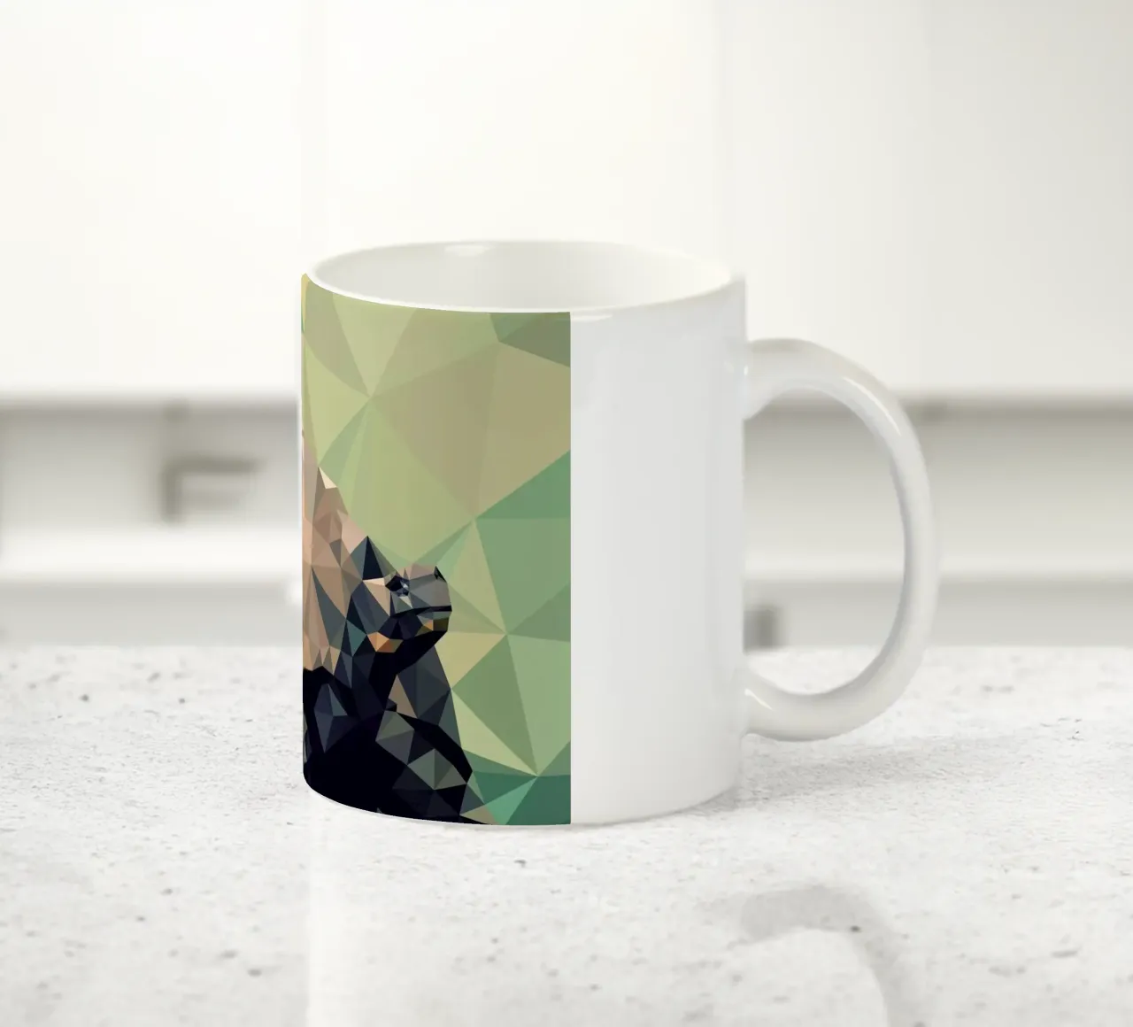 Geochelone nigra tazza in ceramica da Matěj Kašpar Jirásek