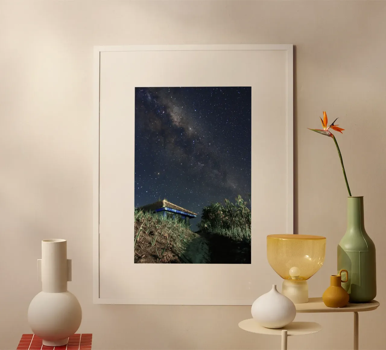 notte stellata in campagna poster da space words