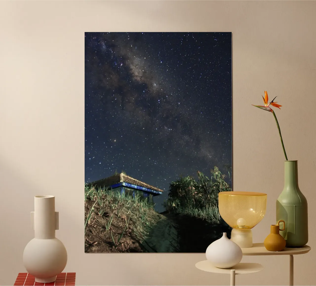 notte stellata in campagna poster da space words