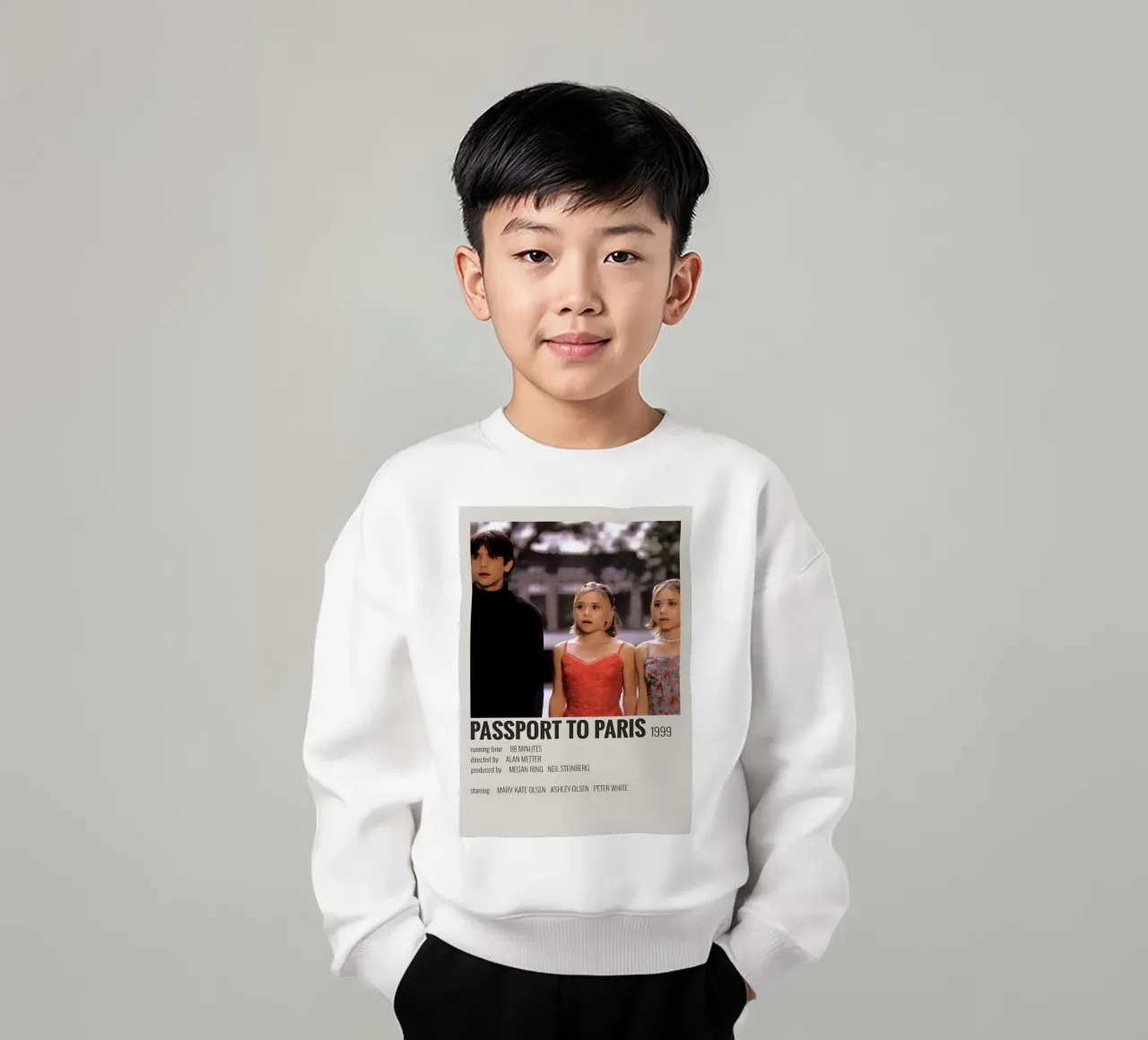 PASSPORT TO PARIS 1999 kids sweatshirt by MVFminimalist