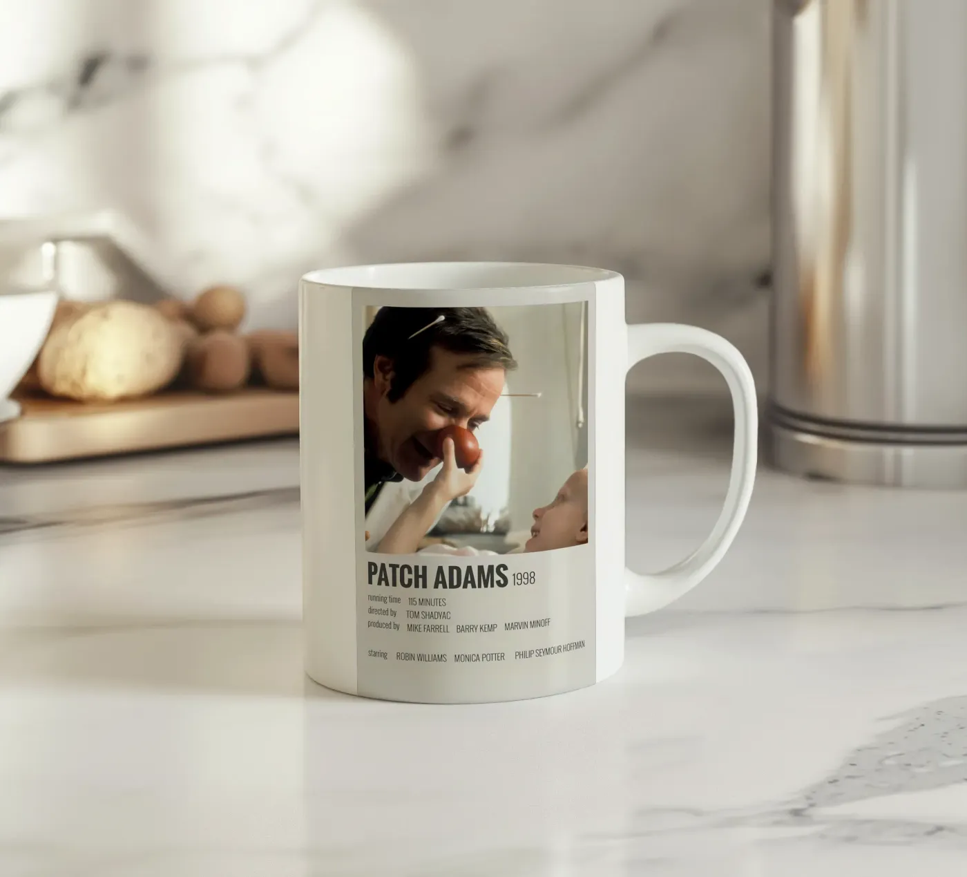 PATCH ADAMS 1998 ceramic mug by MVFminimalist