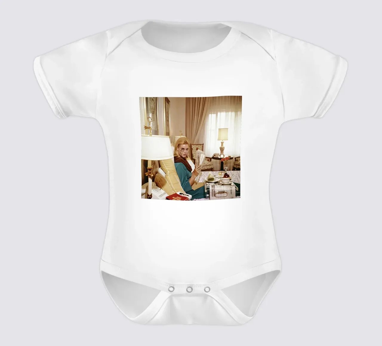 Slim Aarons - Monocled Miss body neonato maniche corte da kaitlinparkershop