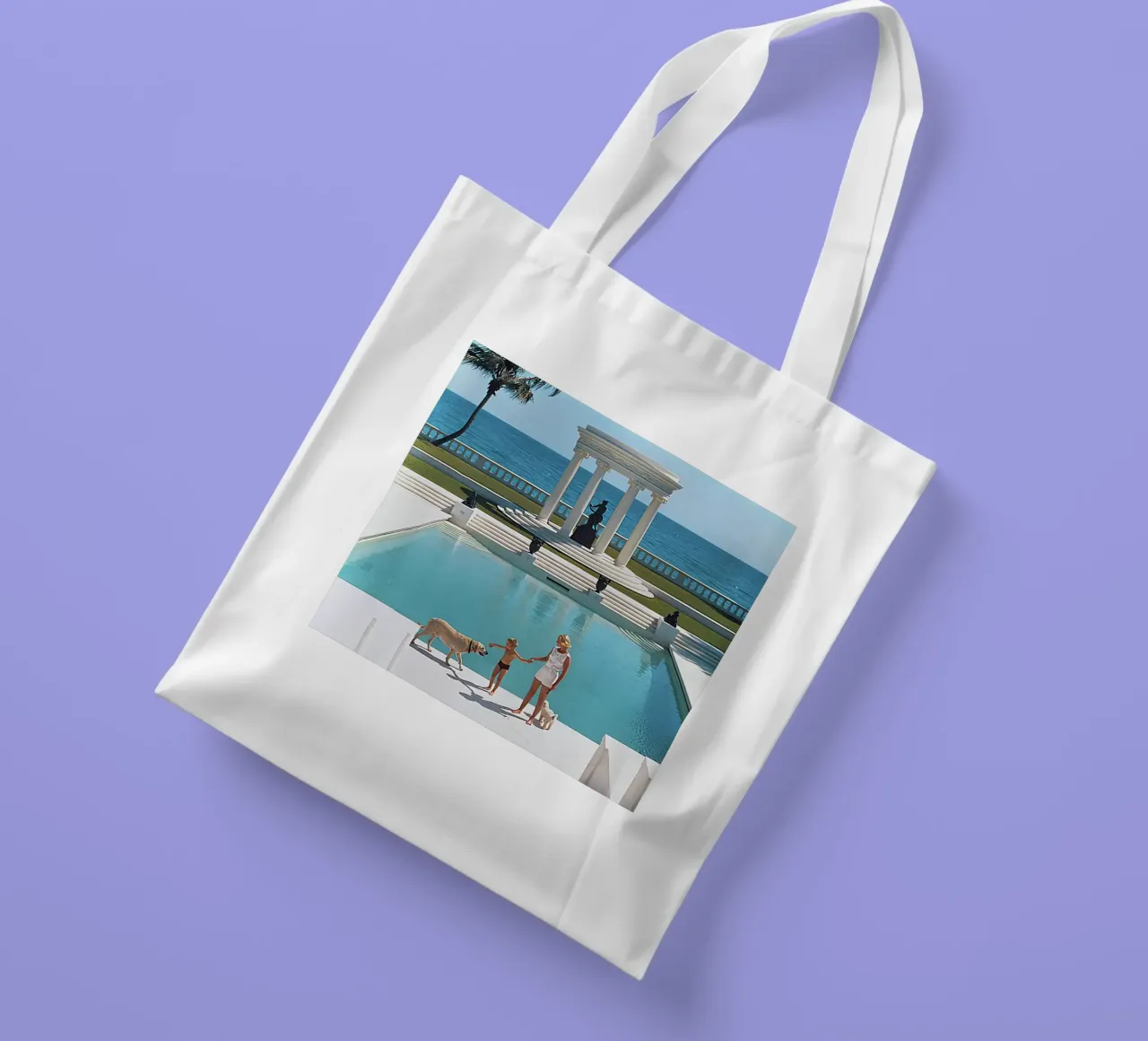 Slim Aarons - Nice Pool borsa in juta da kaitlinparkershop