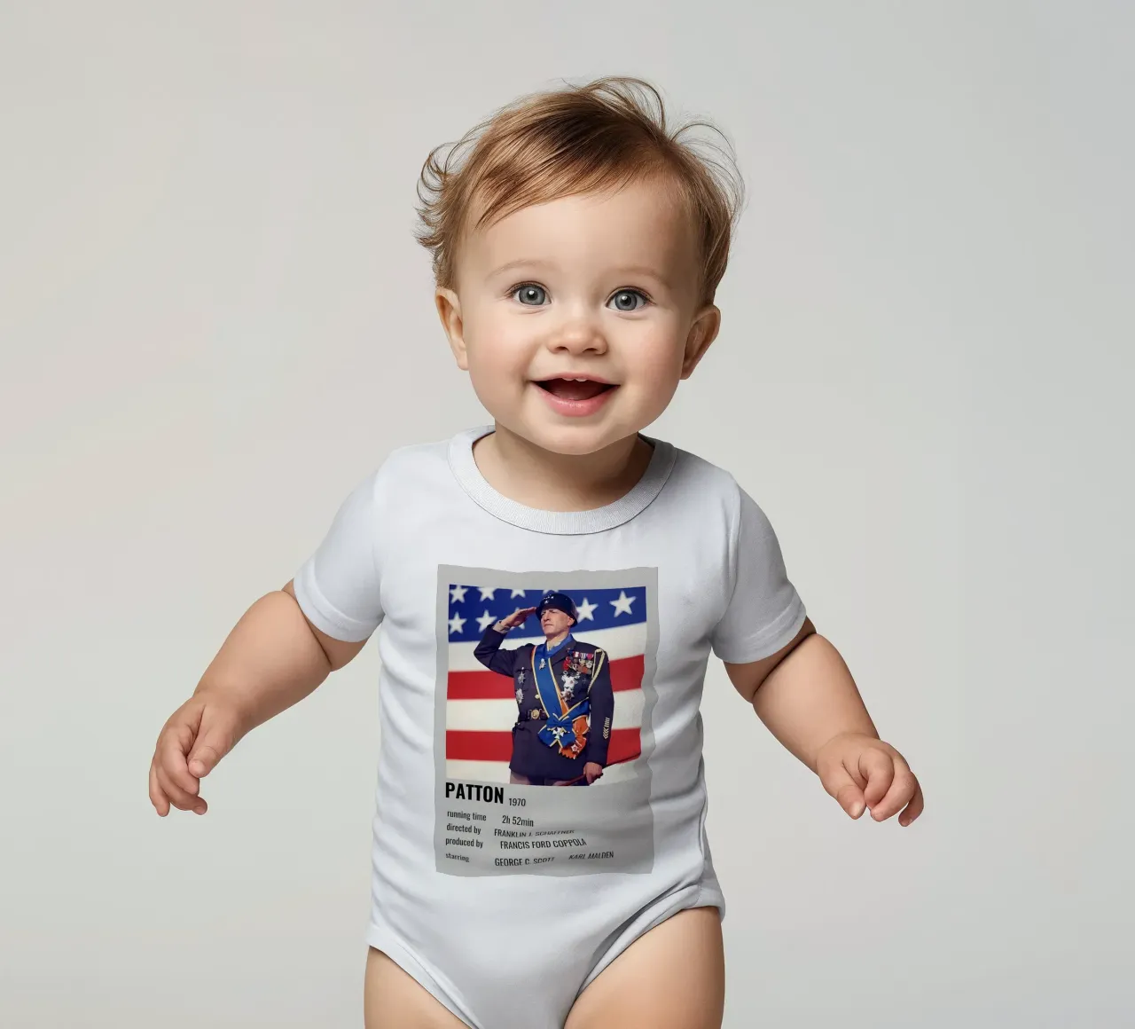 PATTON 1970 body neonato maniche corte da MVFminimalist