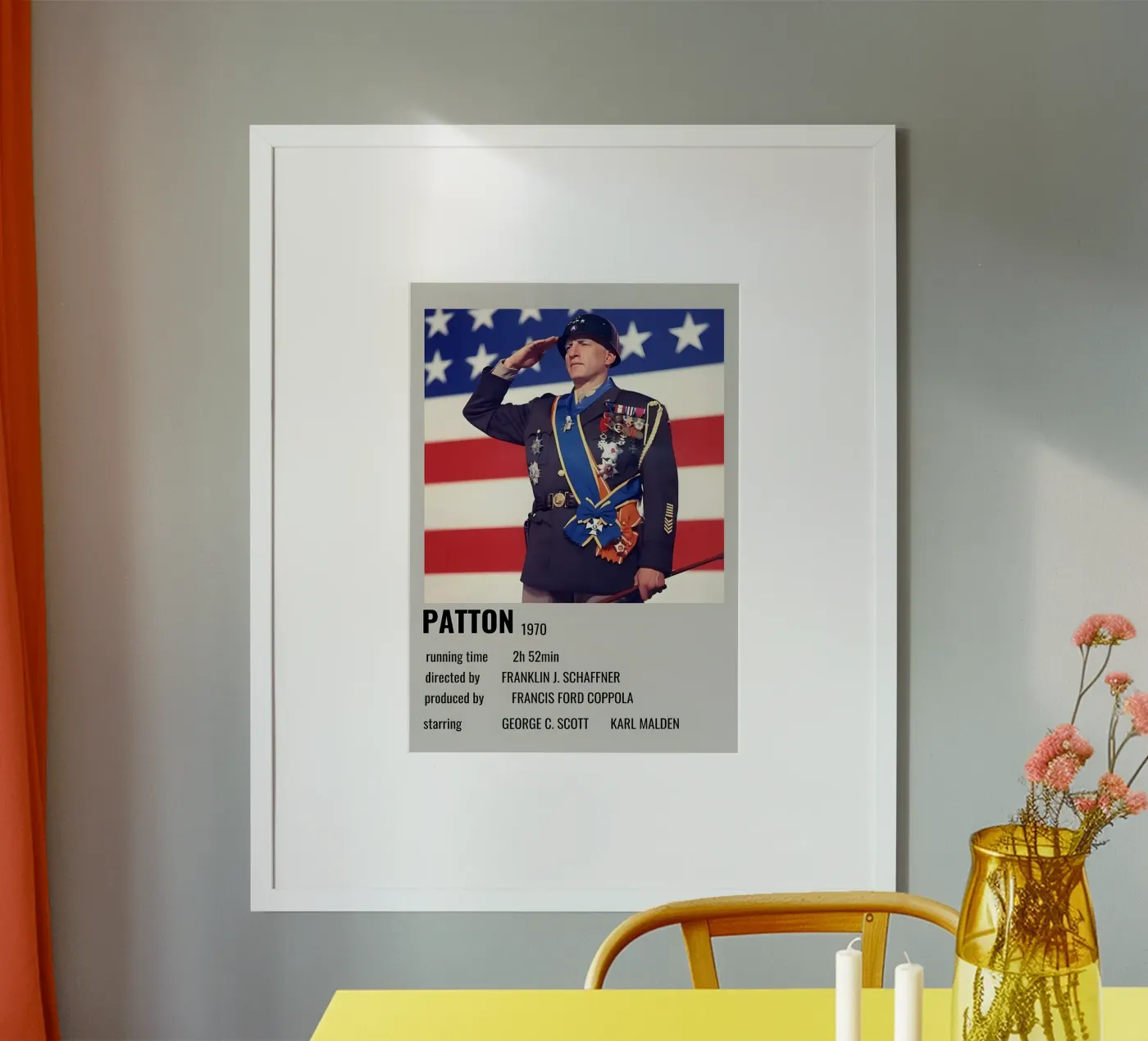 PATTON 1970 poster da MVFminimalist
