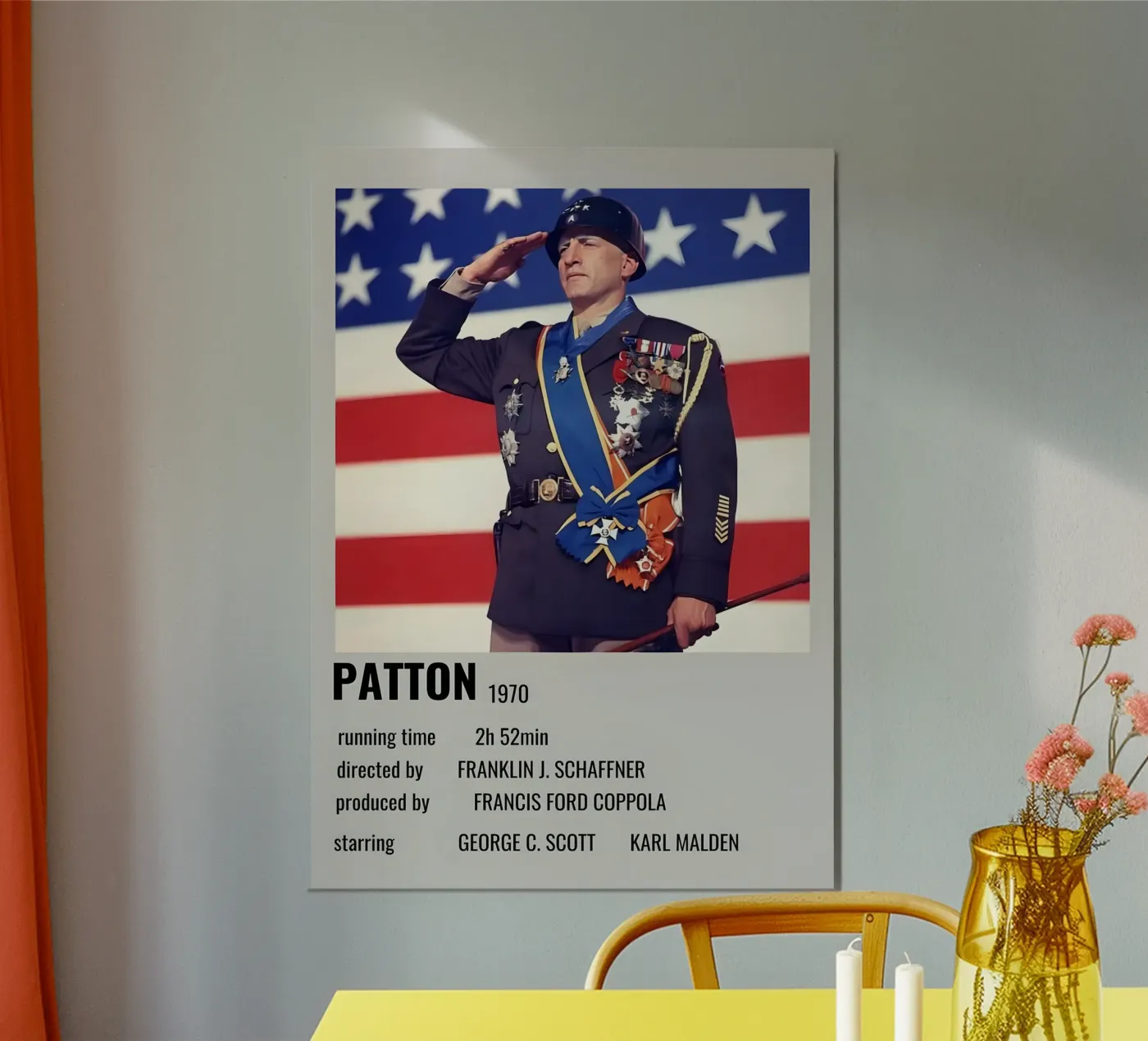 PATTON 1970 poster da MVFminimalist