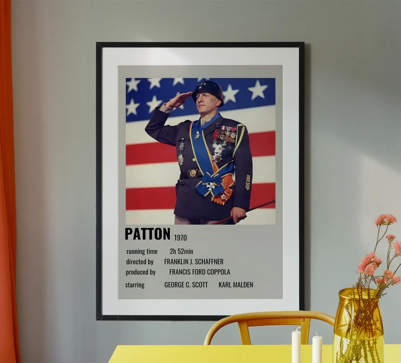 PATTON 1970 poster da MVFminimalist