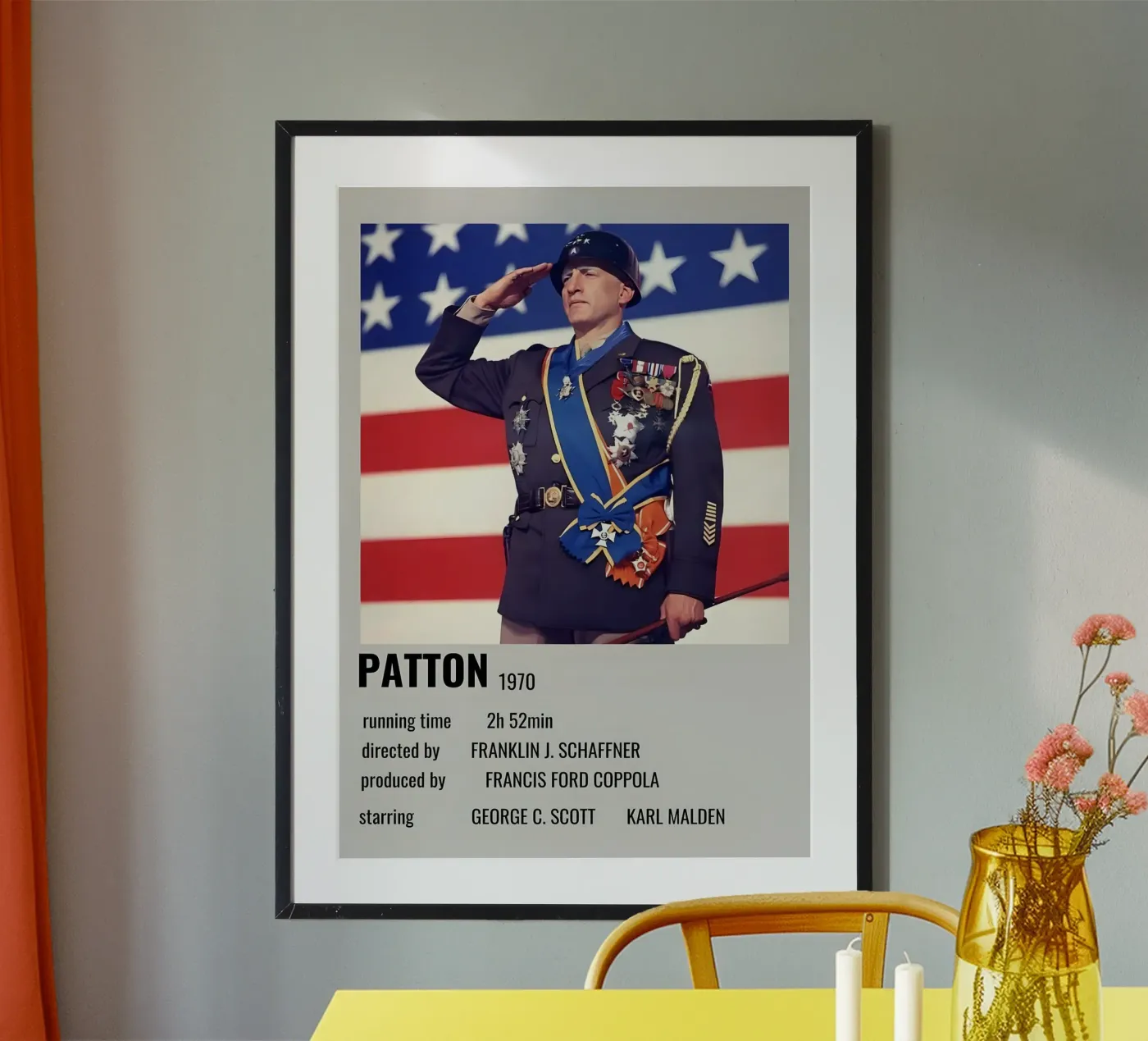 PATTON 1970 poster da MVFminimalist