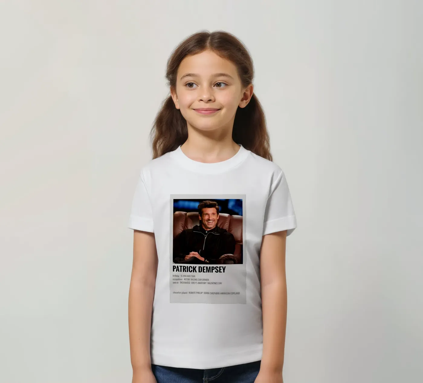 PATRICK DEMPSEY t-shirt bambini da MVFminimalist