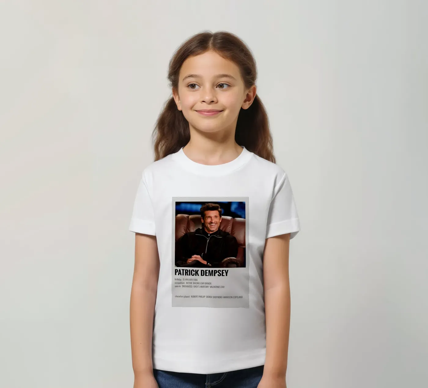 PATRICK DEMPSEY t-shirt bambini da MVFminimalist