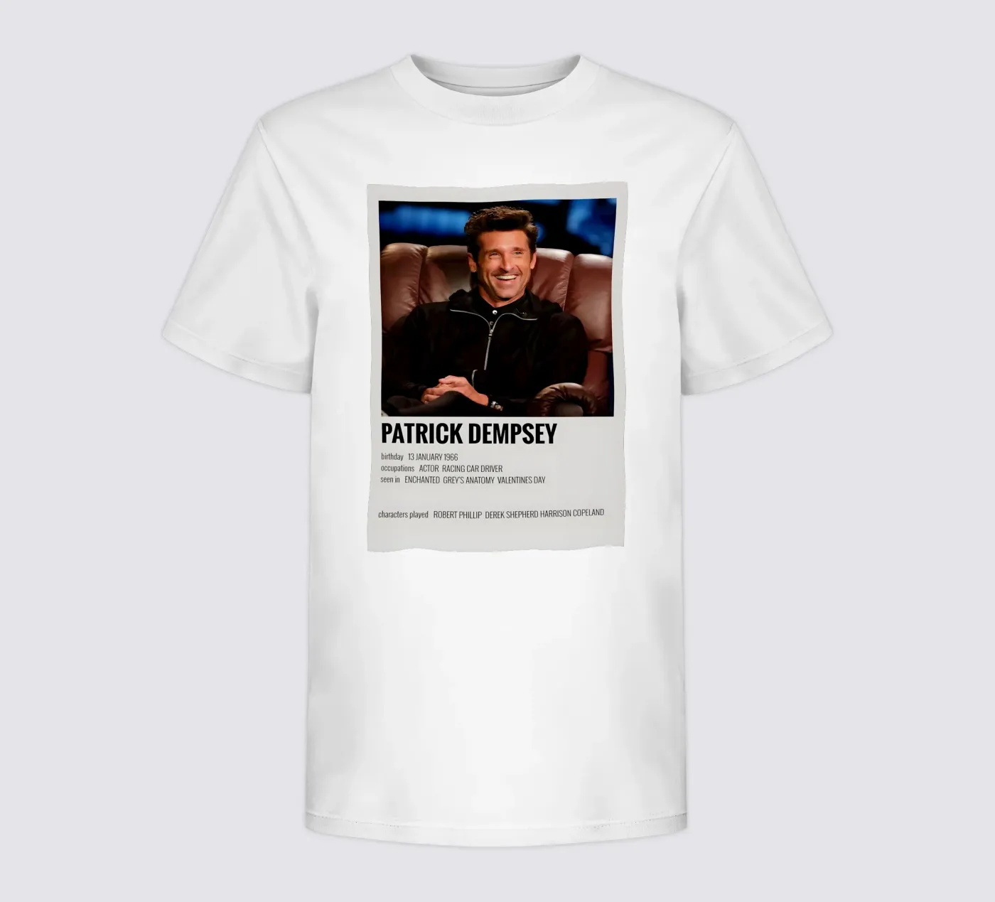 PATRICK DEMPSEY t-shirt bambini da MVFminimalist