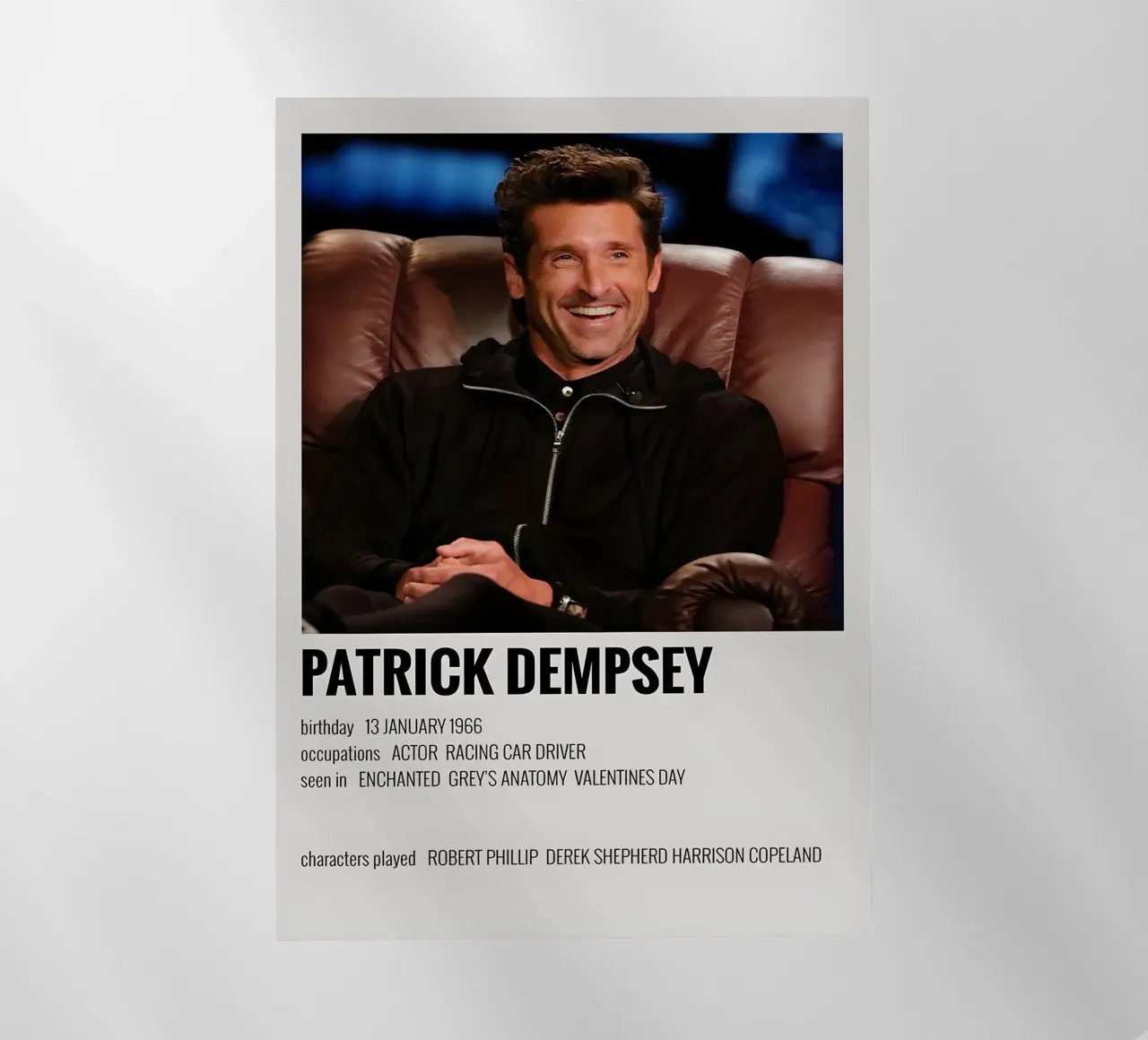 PATRICK DEMPSEY pellicola backlit da MVFminimalist