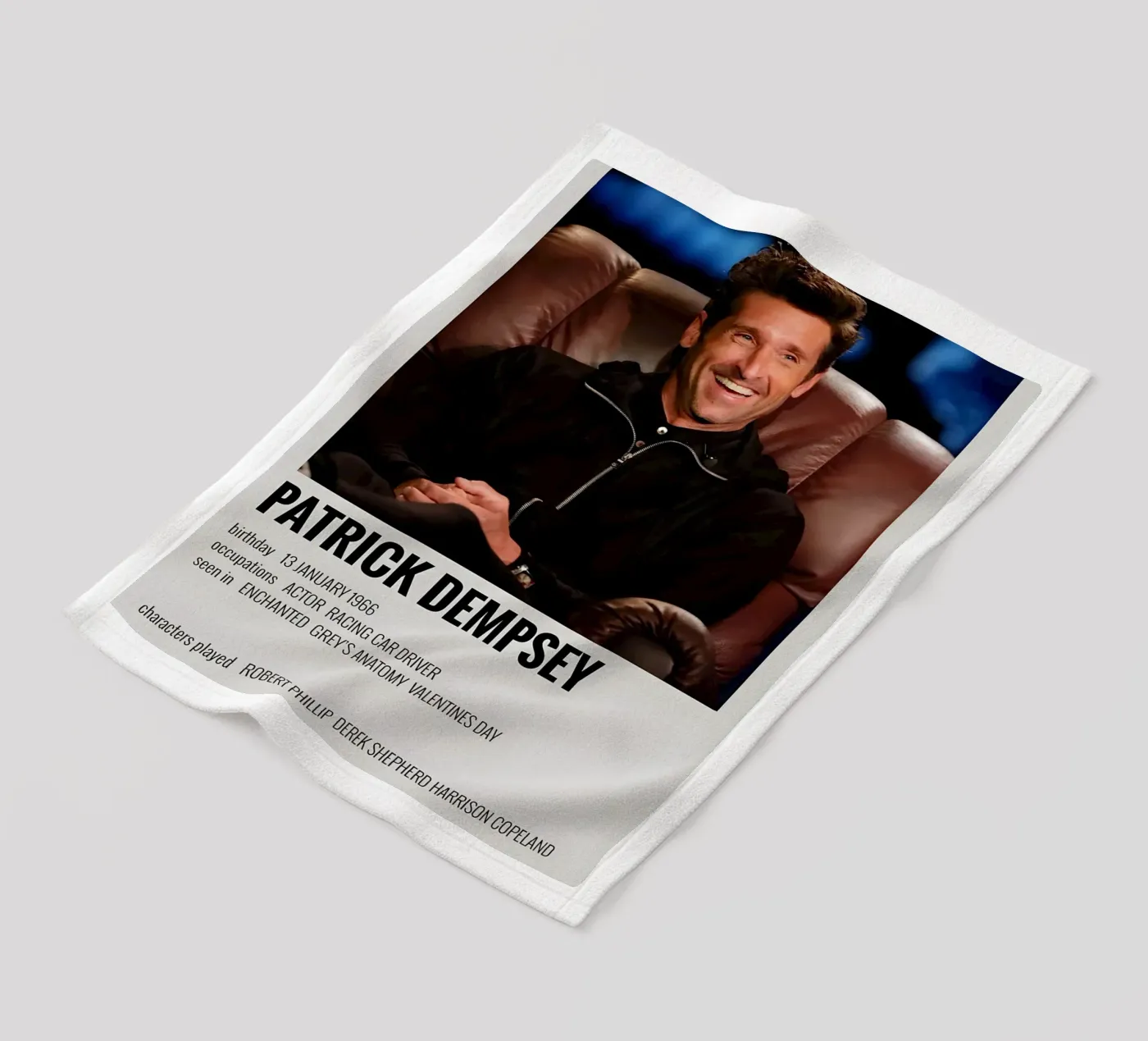 PATRICK DEMPSEY Fleecedecke von MVFminimalist