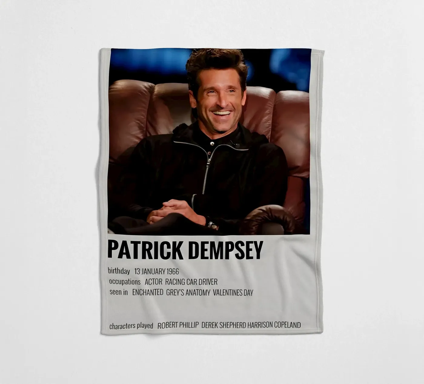 PATRICK DEMPSEY fleecedeken van MVFminimalist