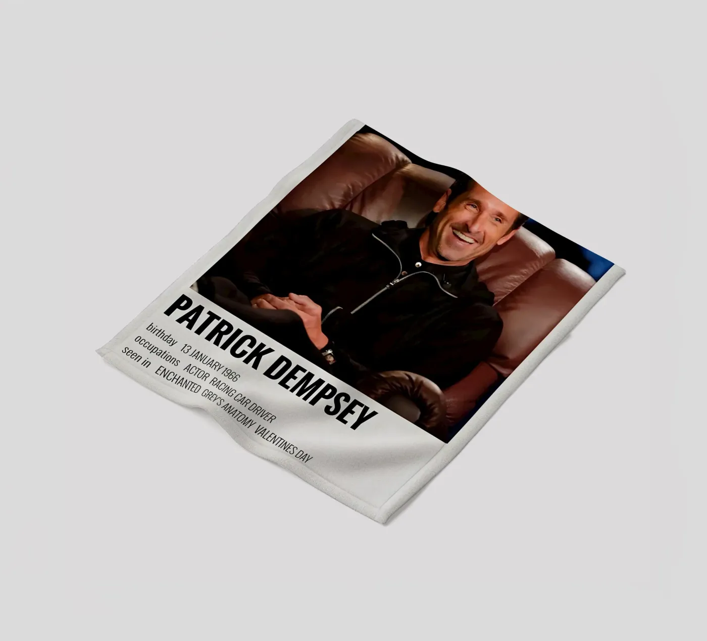 PATRICK DEMPSEY fleecedeken van MVFminimalist