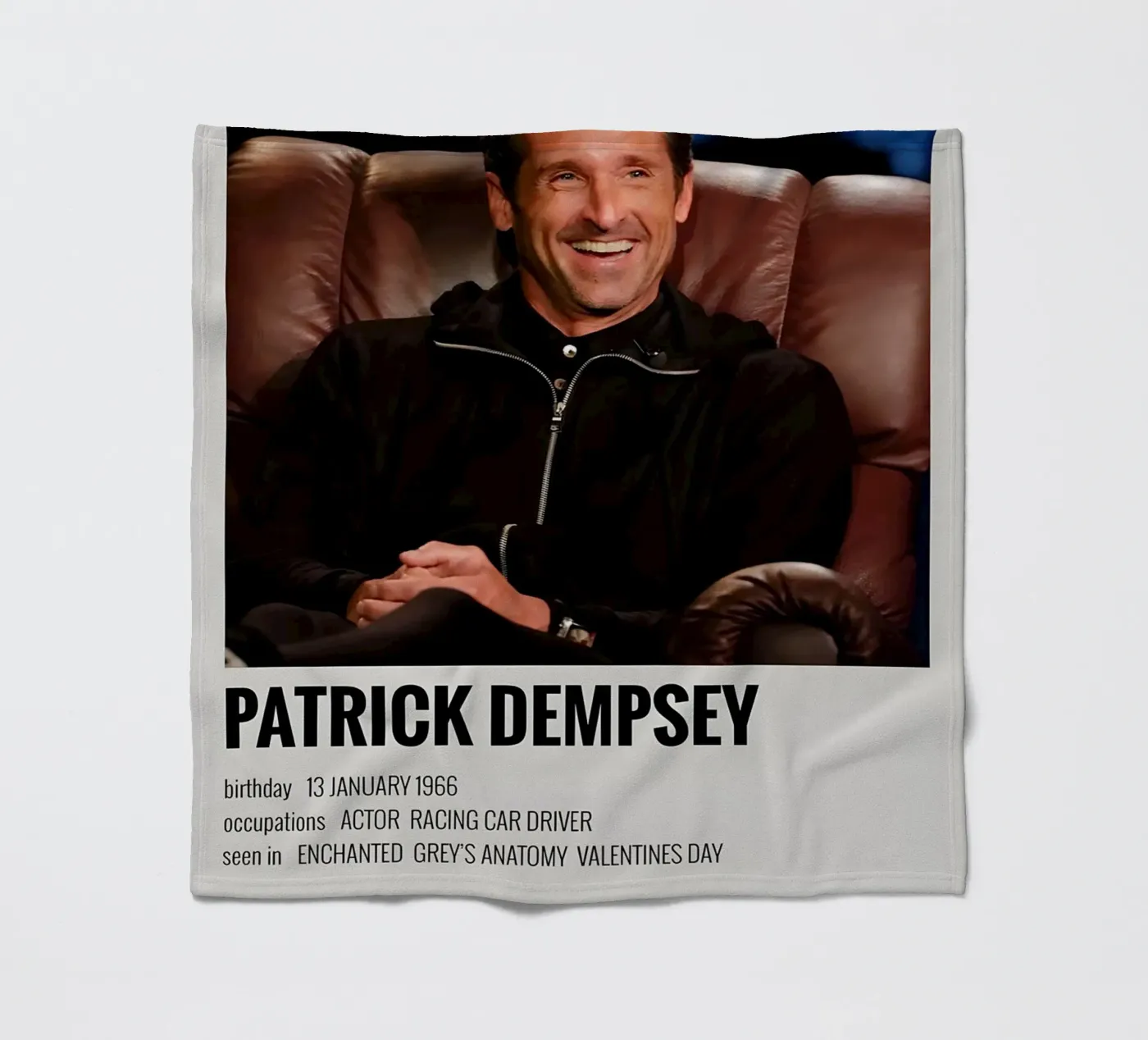 PATRICK DEMPSEY fleecedeken van MVFminimalist