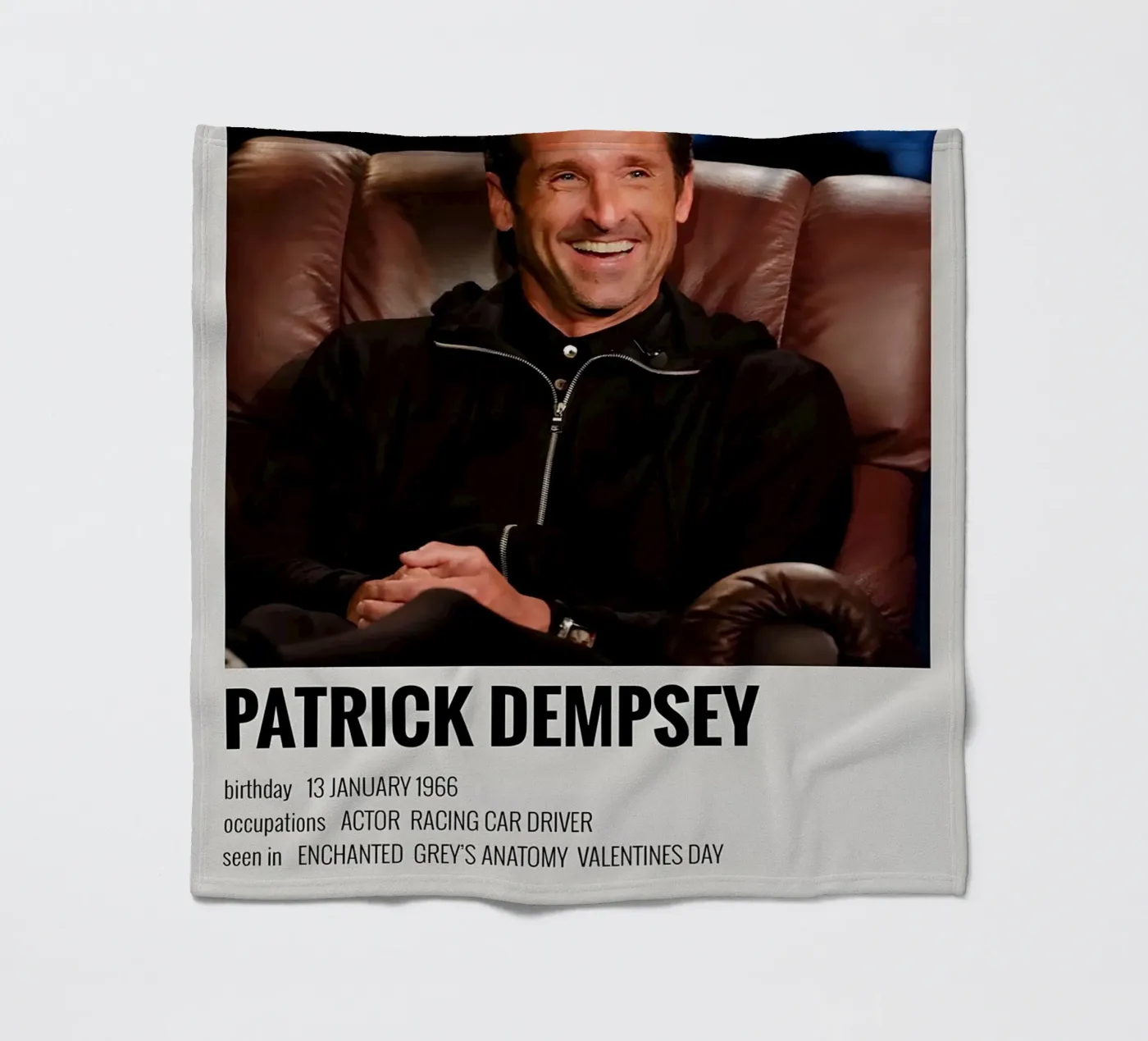 PATRICK DEMPSEY Fleecedecke von MVFminimalist