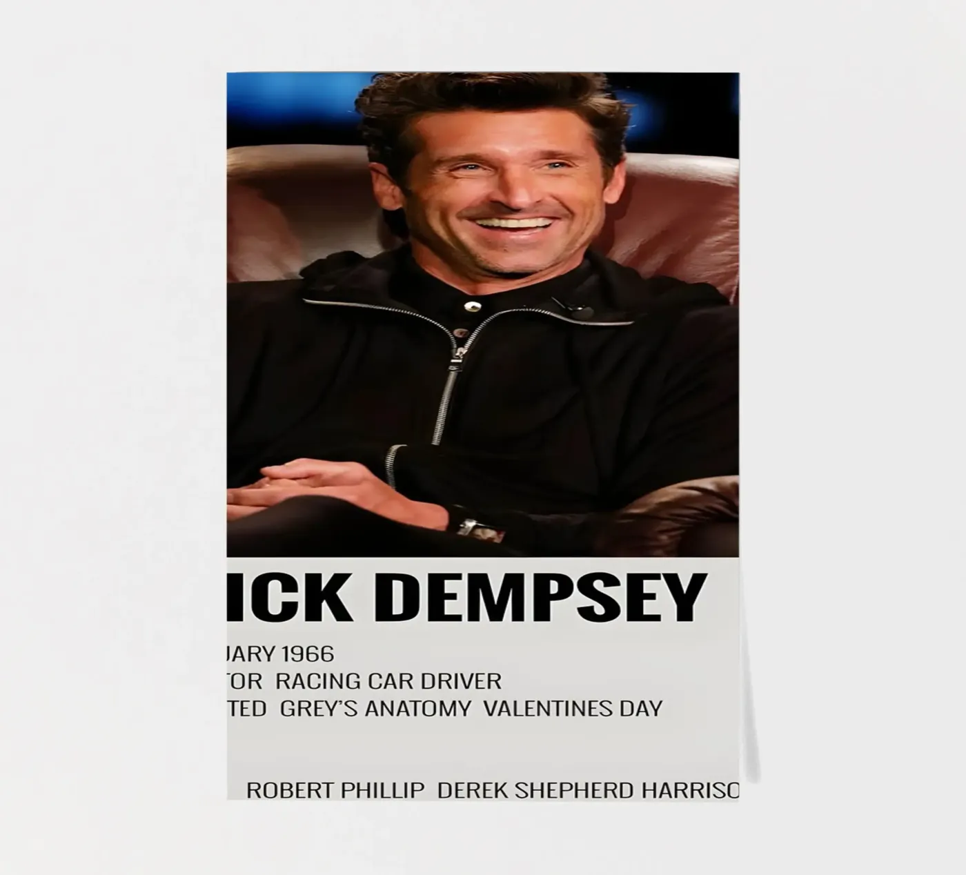 PATRICK DEMPSEY sticker sheet by MVFminimalist