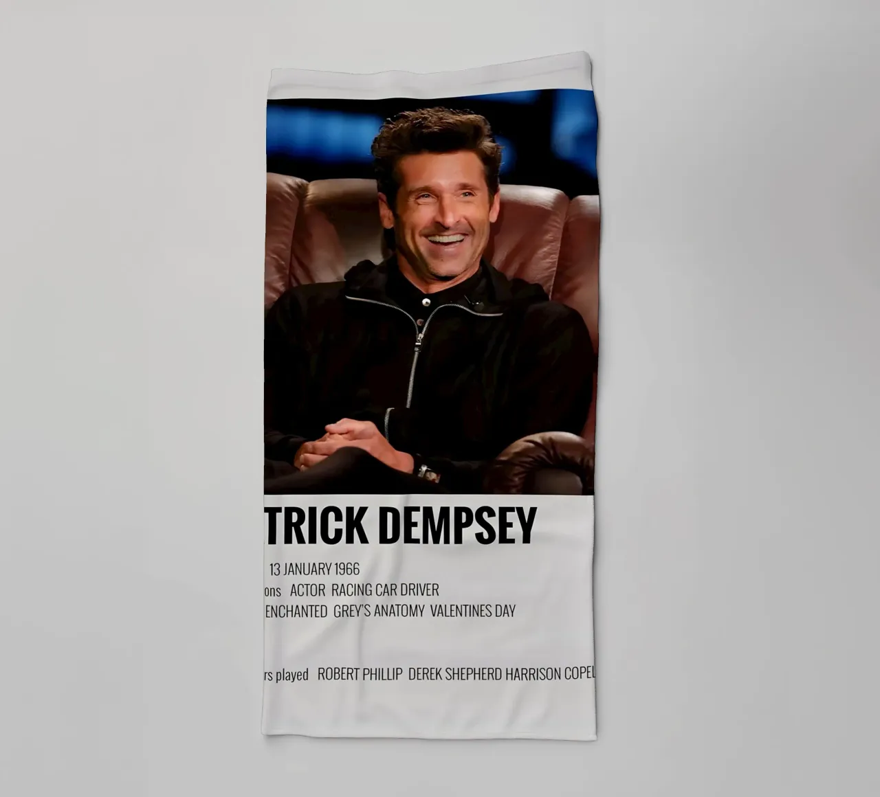 PATRICK DEMPSEY asciugamano da bagno da MVFminimalist