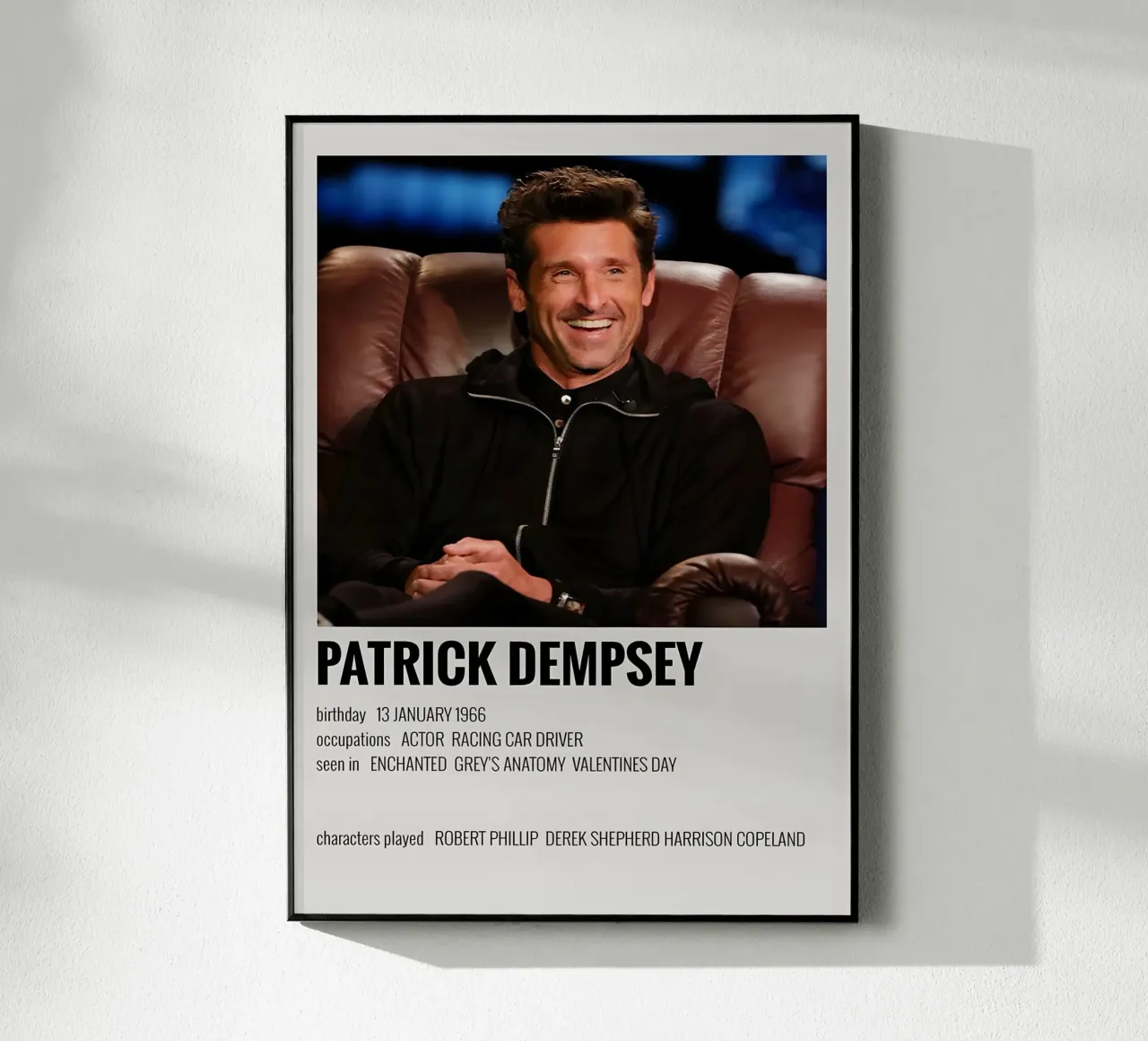 PATRICK DEMPSEY plexiglass da MVFminimalist