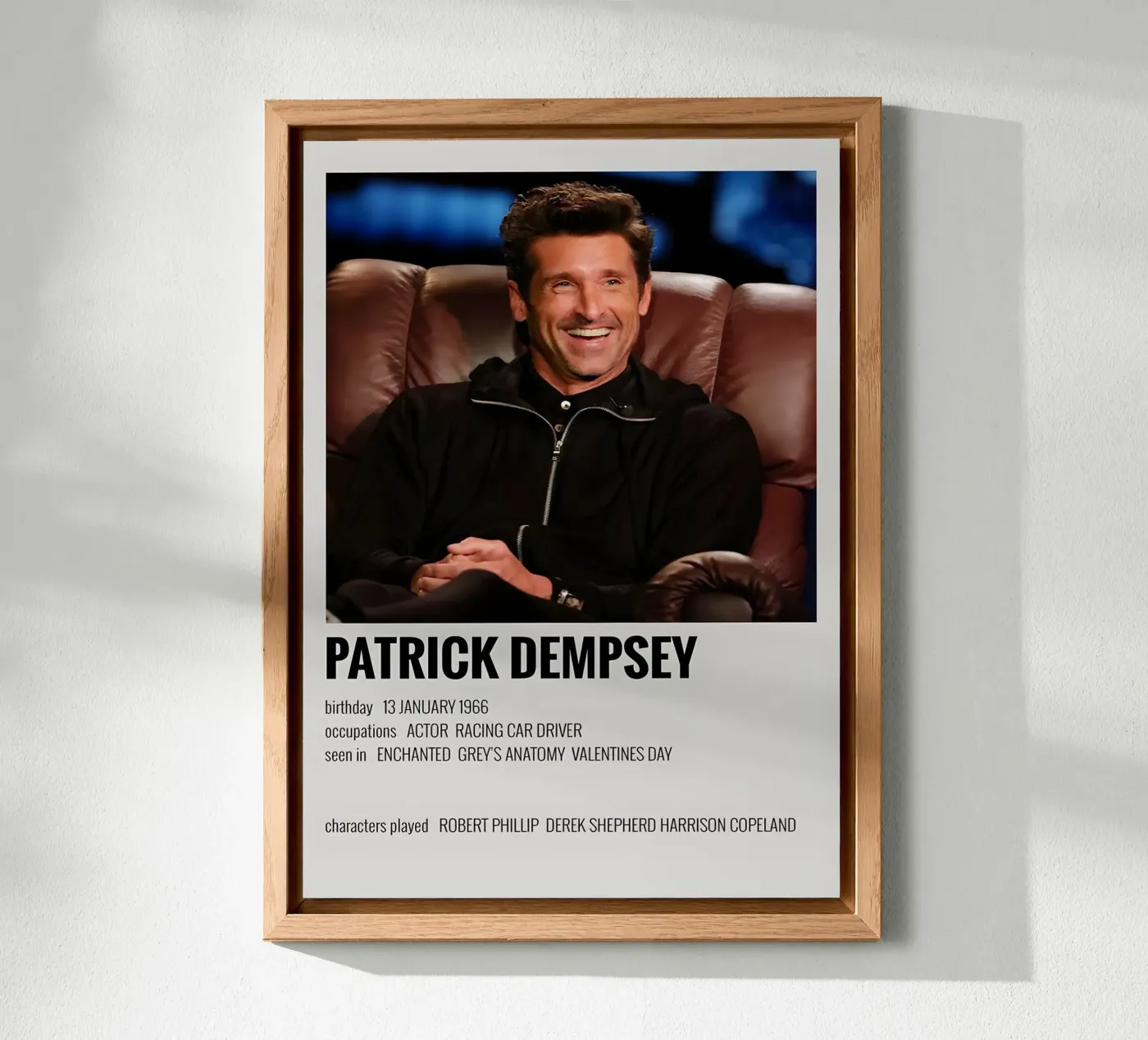 PATRICK DEMPSEY pannello forex da MVFminimalist