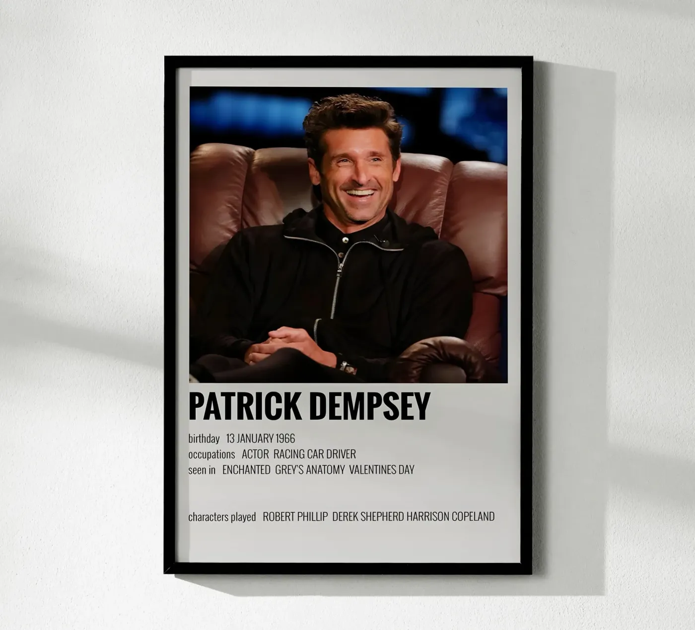 PATRICK DEMPSEY poster by MVFminimalist