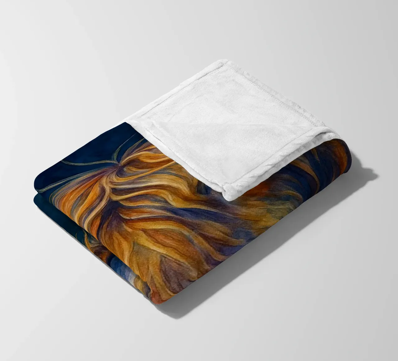 highland cow colorfull painting fleece blanket by toegoe