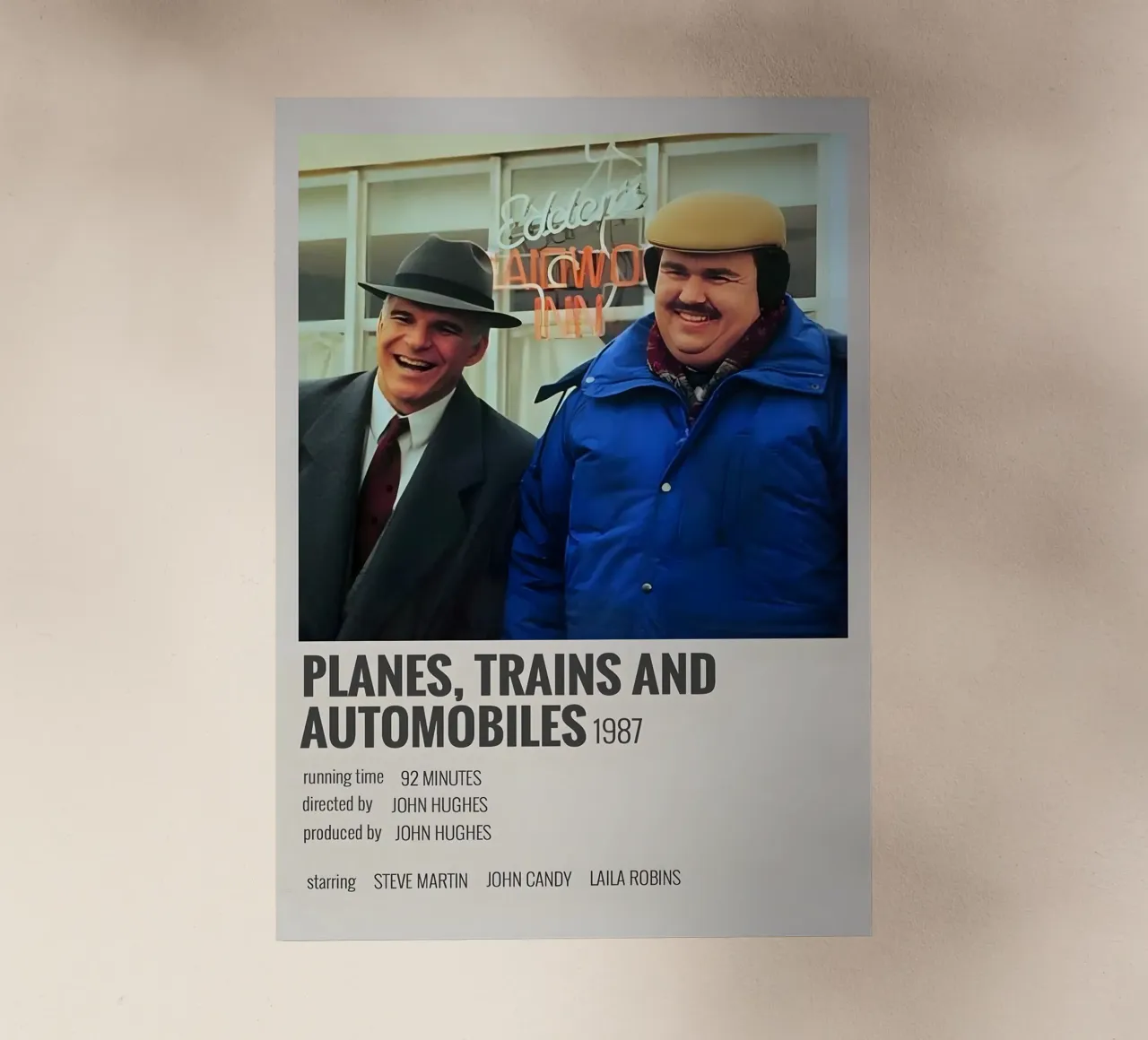 PLANES TRAINS AND AUTOMOBILES 1987 pellicola backlit da MVFminimalist