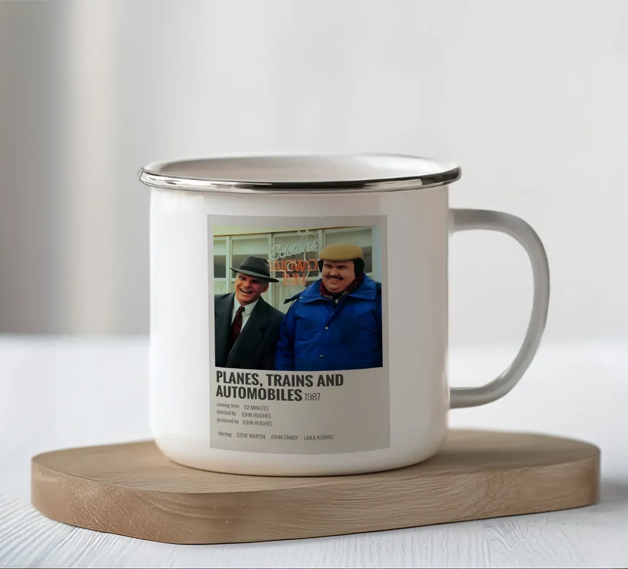 PLANES TRAINS AND AUTOMOBILES 1987 tazza in smalto da MVFminimalist