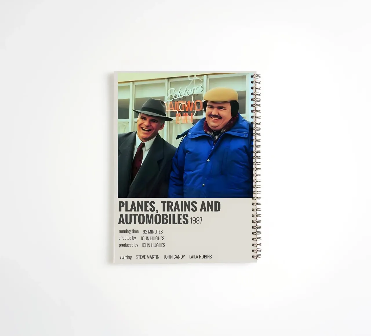 PLANES TRAINS AND AUTOMOBILES 1987 spiral notebook by MVFminimalist