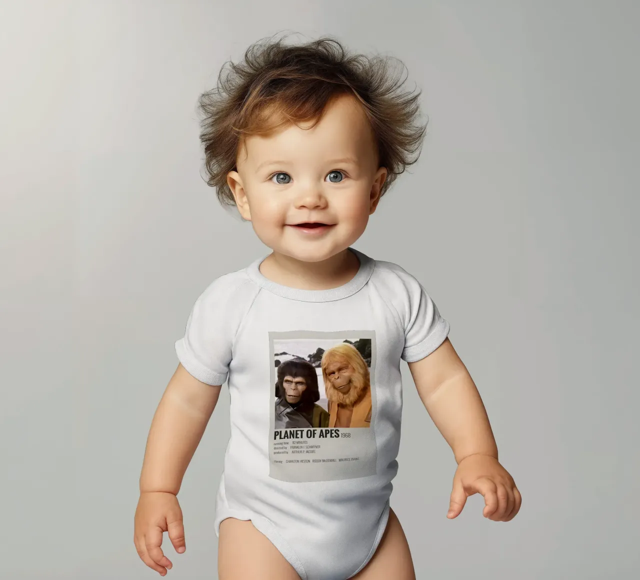 PLANET OF APES 1968 body neonato maniche corte da MVFminimalist