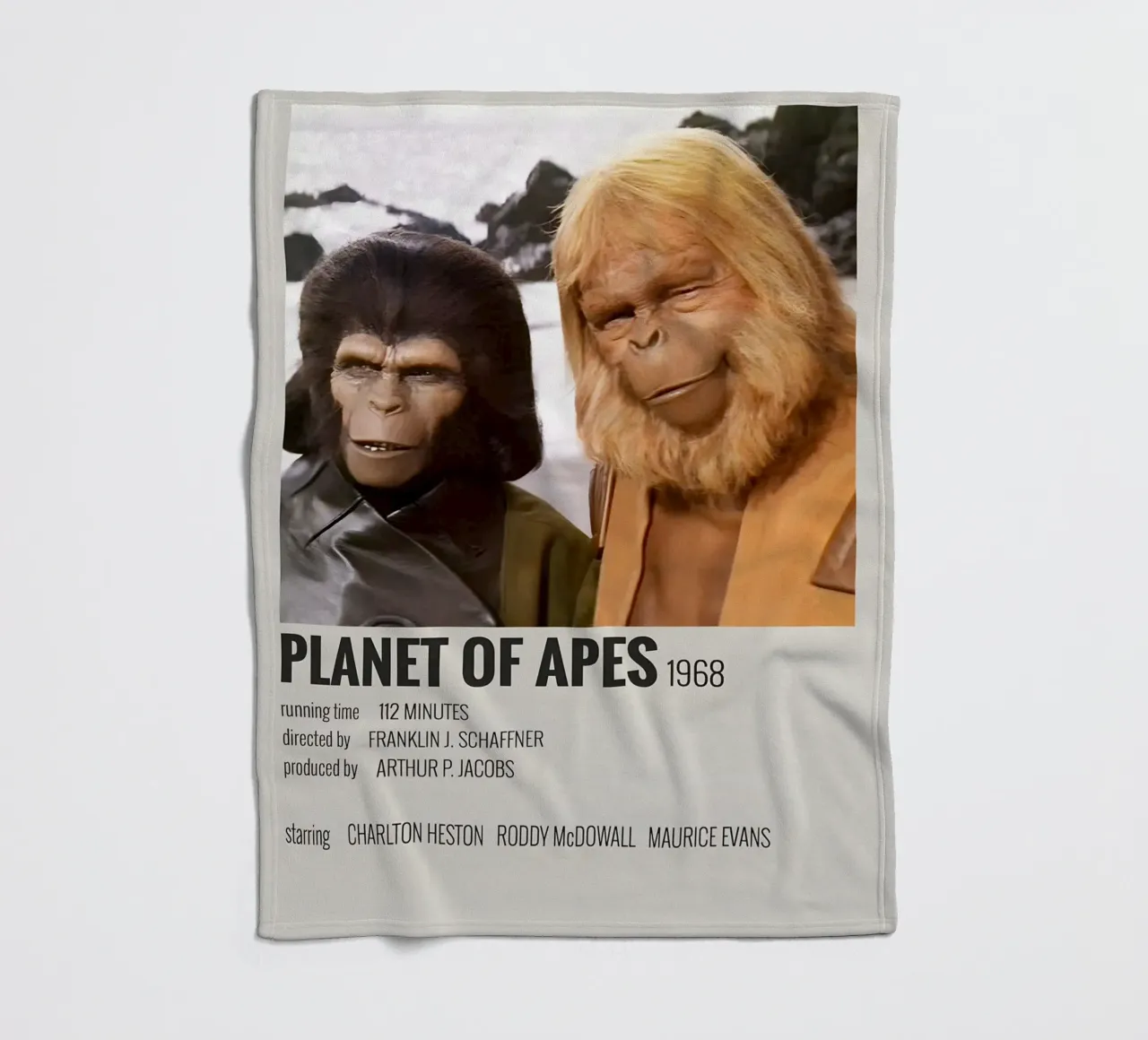 PLANET OF APES 1968 coperta in pile da MVFminimalist