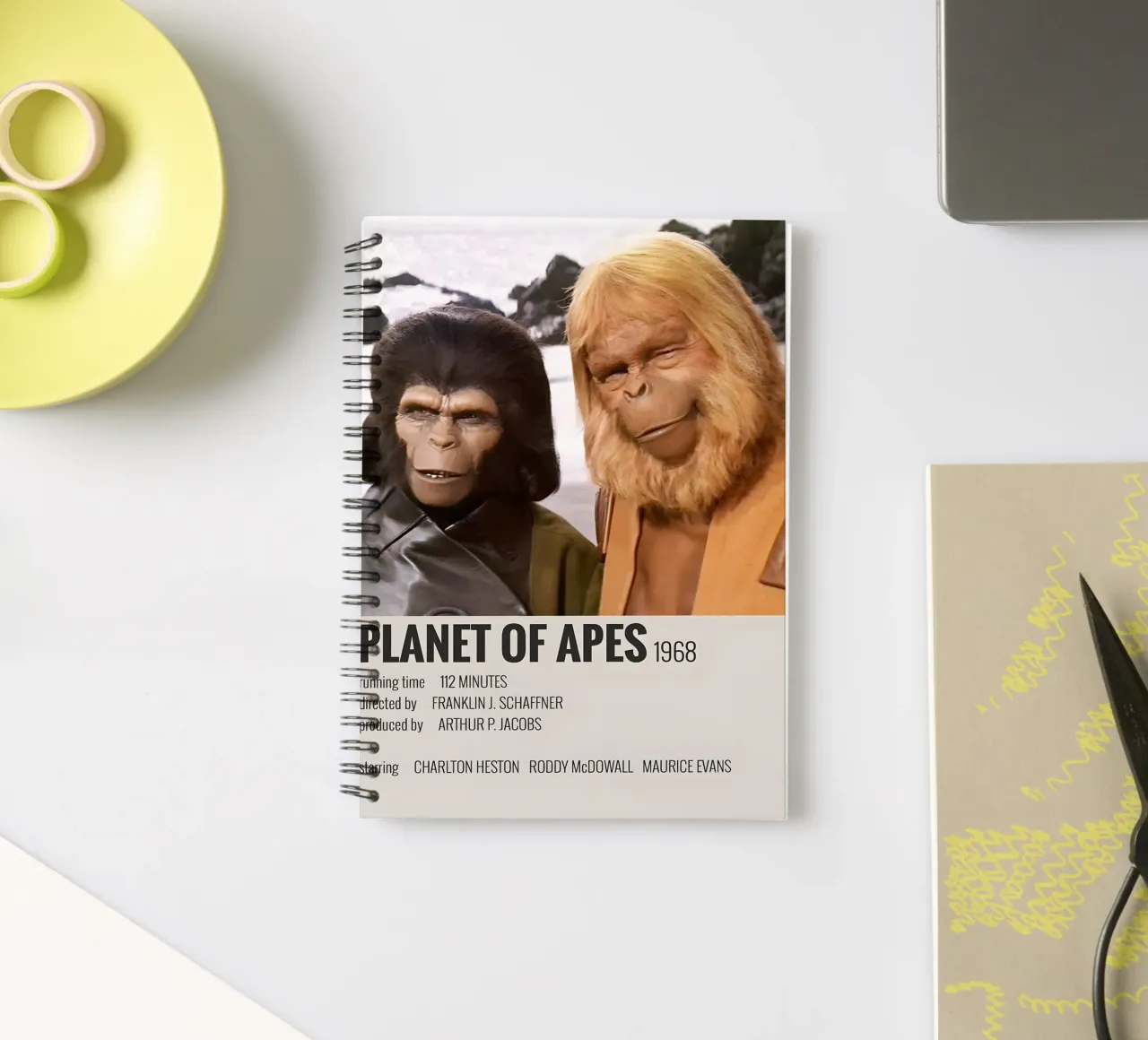 PLANET OF APES 1968 carnet à spirale de MVFminimalist