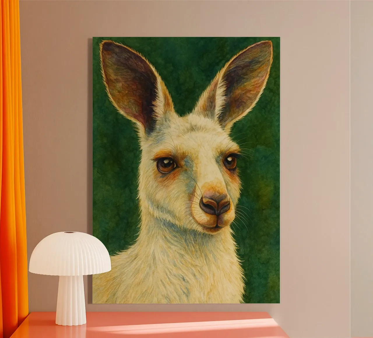kangaroo colorfull painting acrylic glass by toegoe