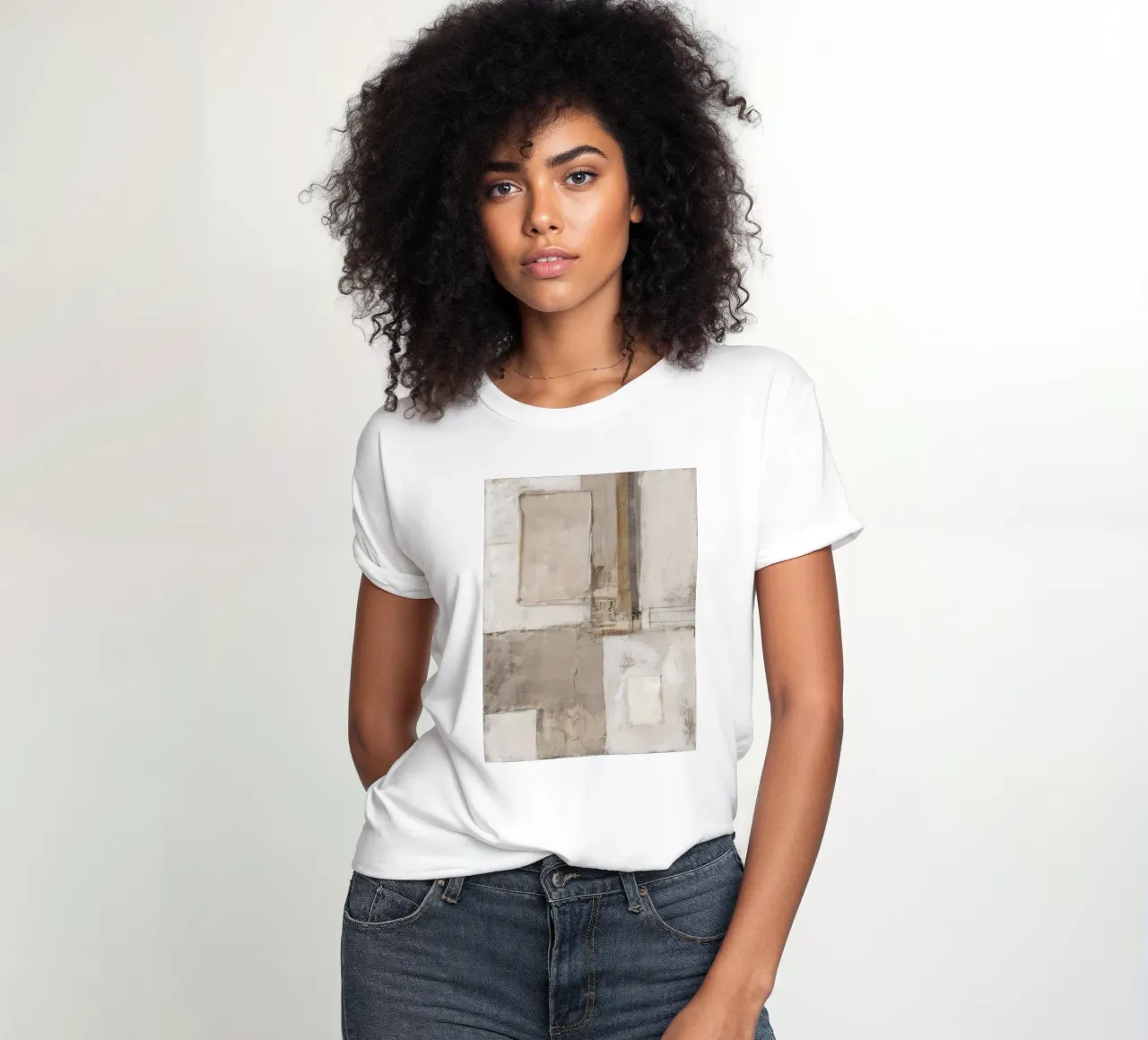 Natürliche Materialkombination Frauen T-Shirt von Carinaprint
