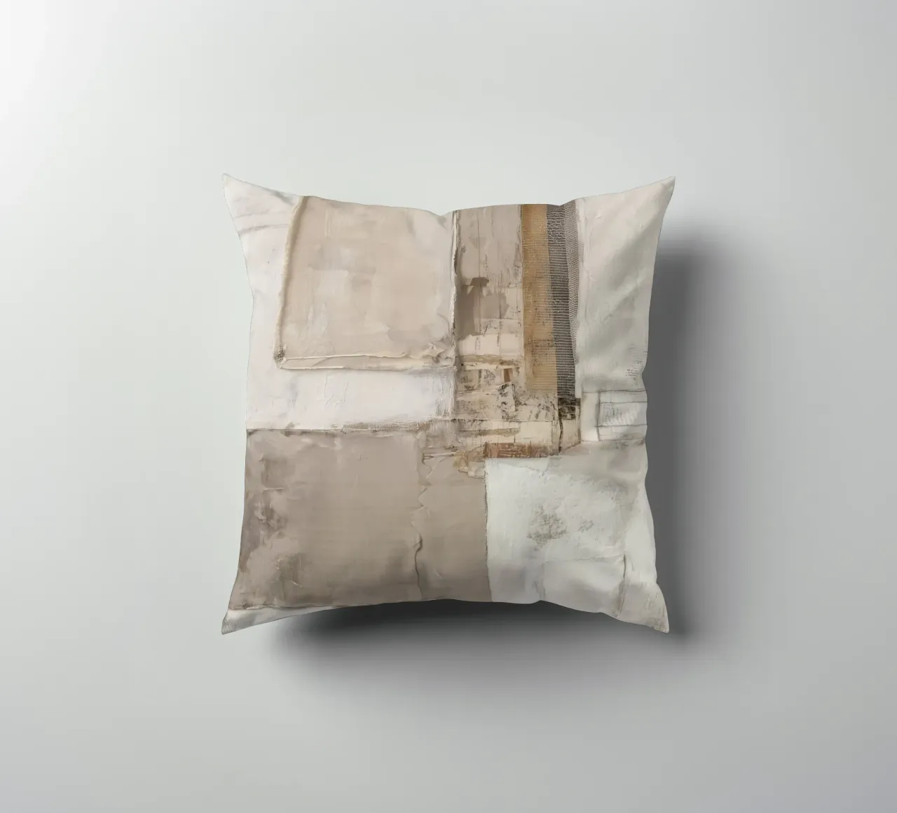 Natural combination of materials decorative cushion by Carinaprint