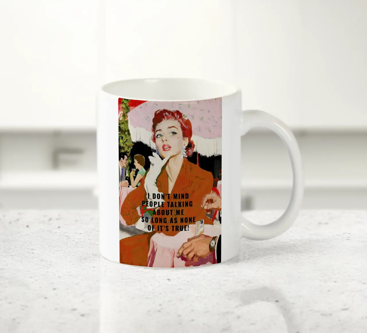 I Don't Mind People Talking tazza in ceramica da Gallery Print and Art Limited