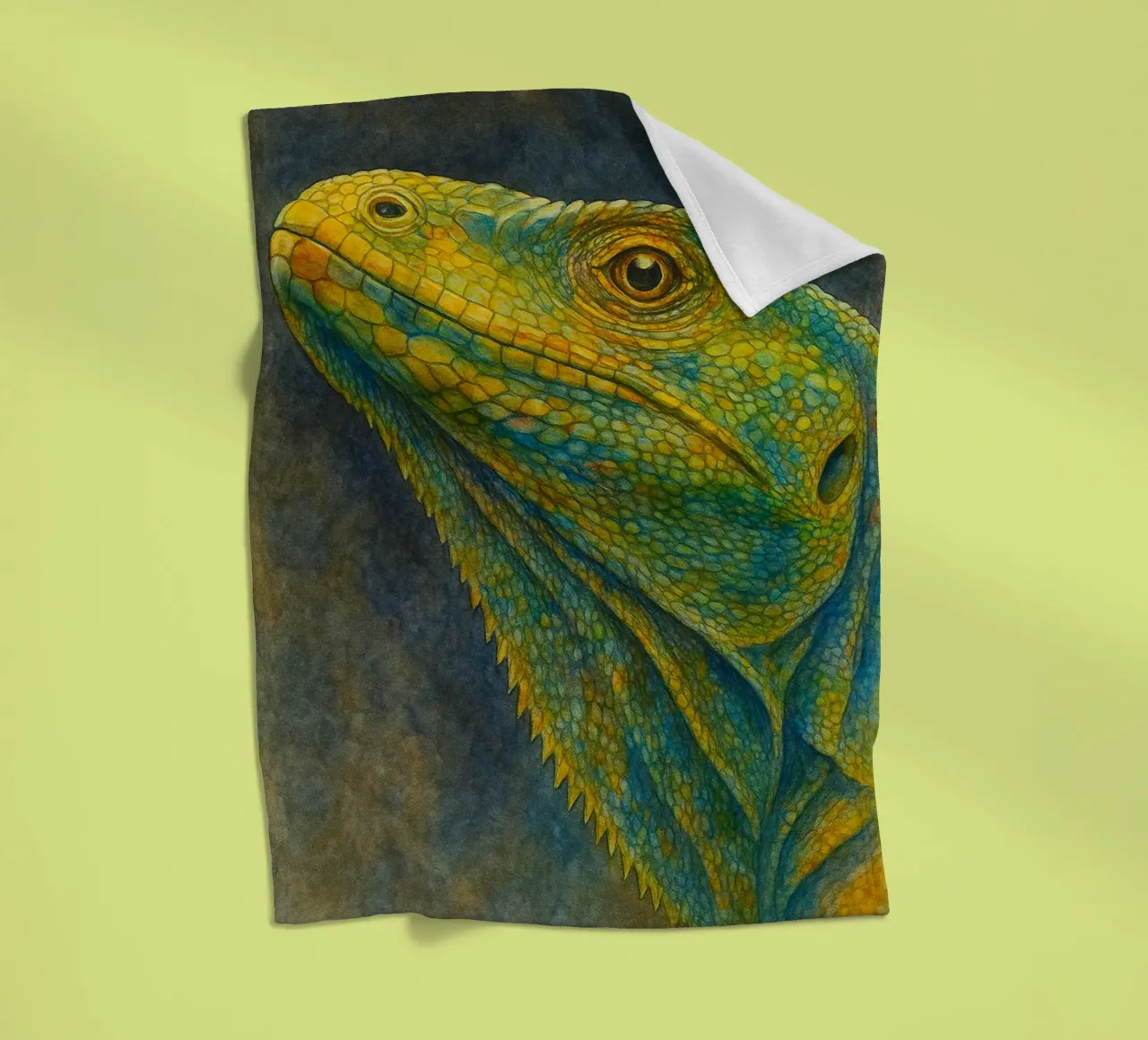 komodo colorfull painting fleece blanket by toegoe