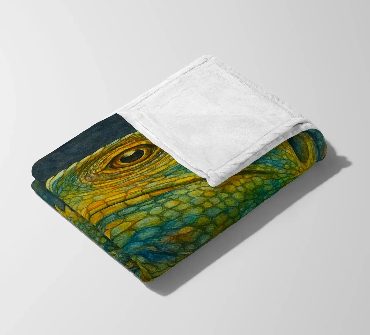komodo colorfull painting fleece blanket by toegoe