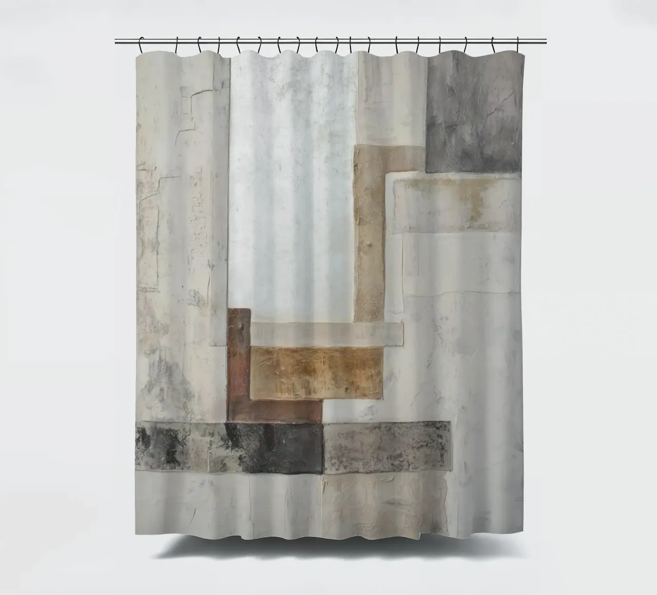 Structured fields Aesthetics shower curtain by Carinaprint