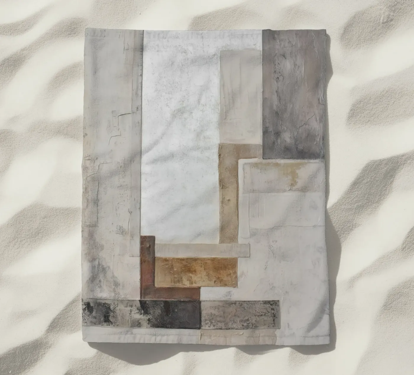 Structured fields Aesthetics beach towel by Carinaprint